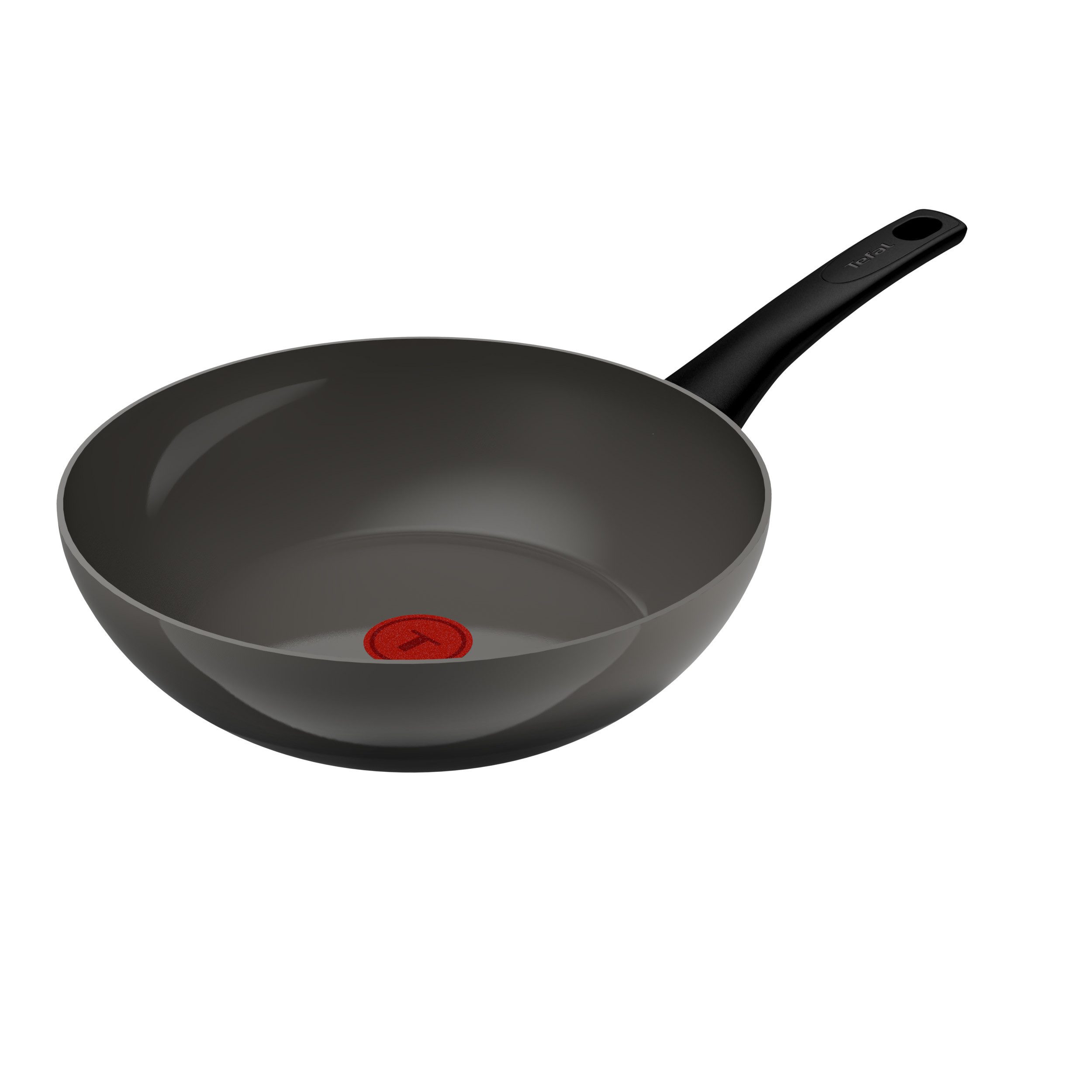 Tefal Wok Renewal, Aluminium (1-tlg), Keramikbeschichtung, 100% recycelter Aluminiumkörper, Thermo-Signal