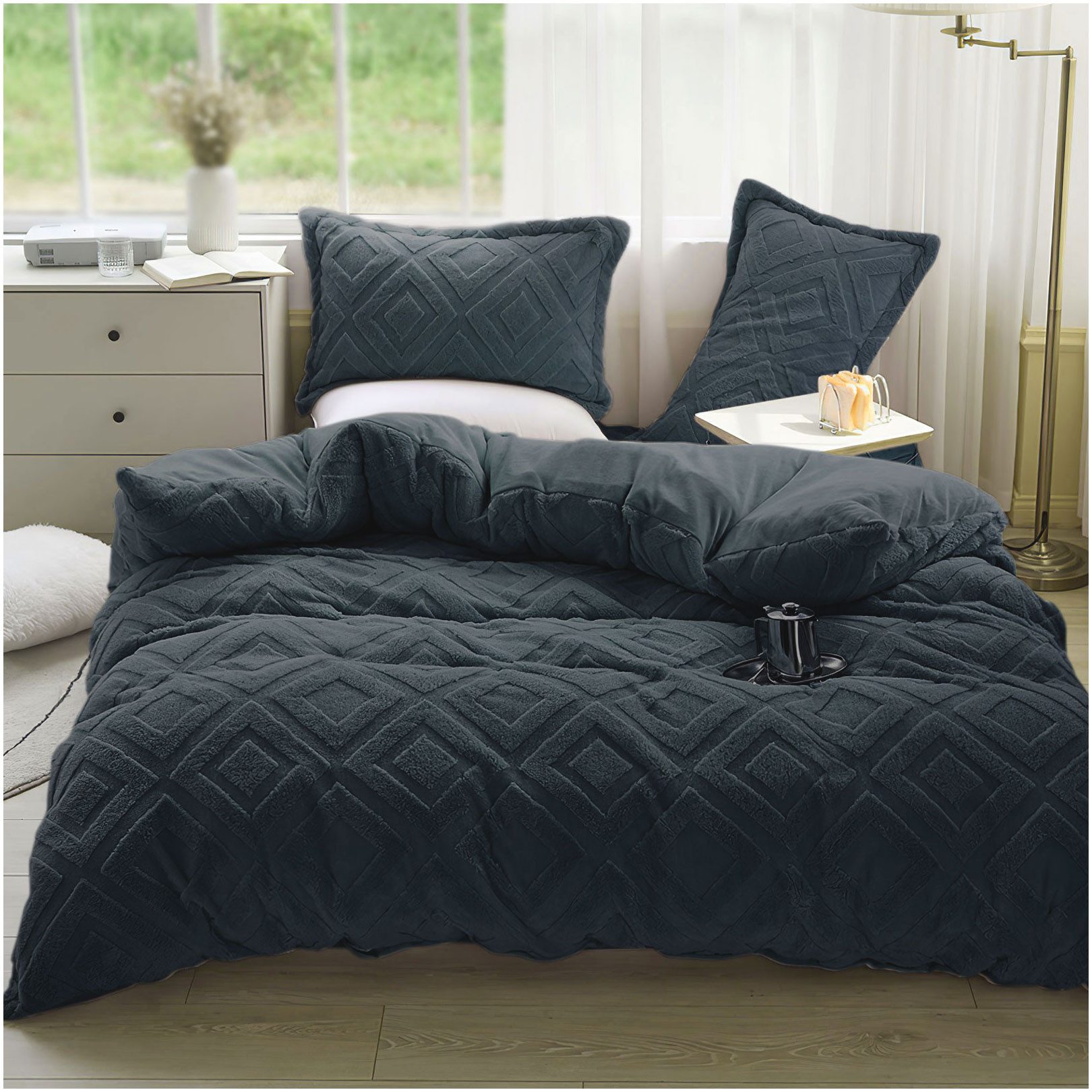 KEAYOO Bettwäsche TF, Polyester, 2 teilig, Flauschig warmes Teddy Plüsch wa günstig online kaufen