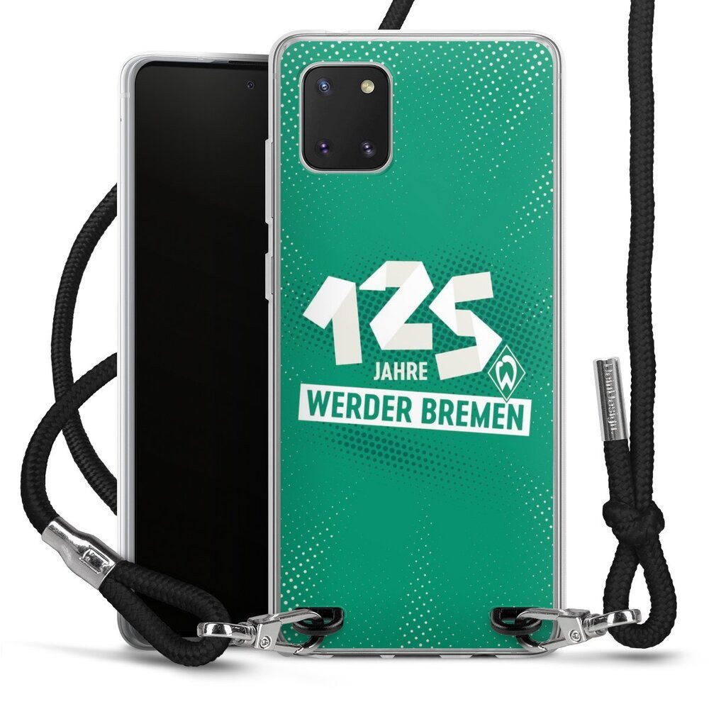 DeinDesign Handyhülle 125 Jahre Werder Bremen Offizielles Lizenzprodukt, Samsung Galaxy Note 10 lite Handykette Hülle mit Band Cover mit Kette