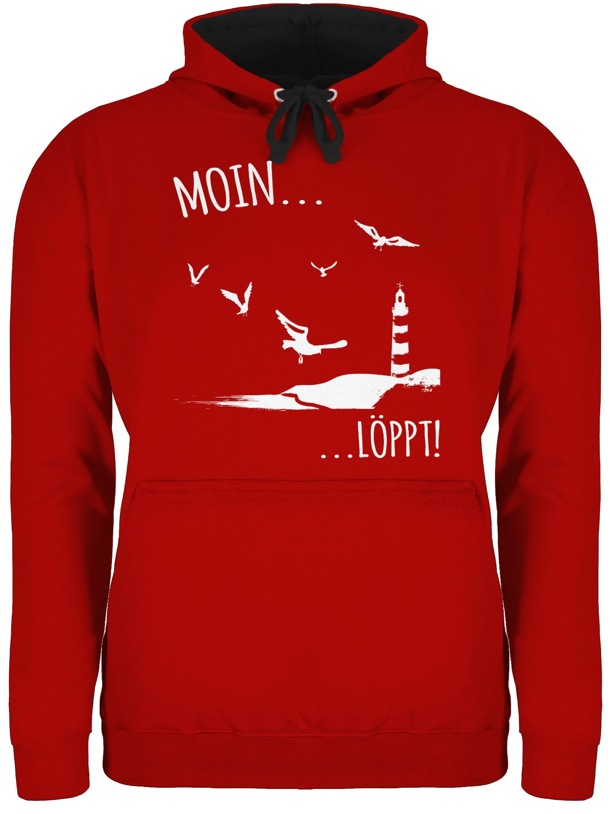 Shirtracer Hoodie »Moin&hellip;Löppt! weiß Sprüche Statement mit Spruch Unisex Damen &amp; Herren