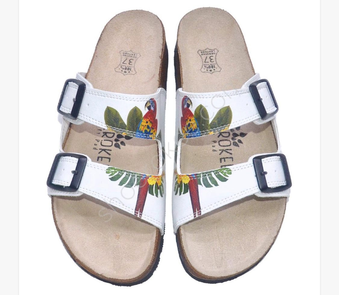 Sandalen mit Papagei-Muster Sandale