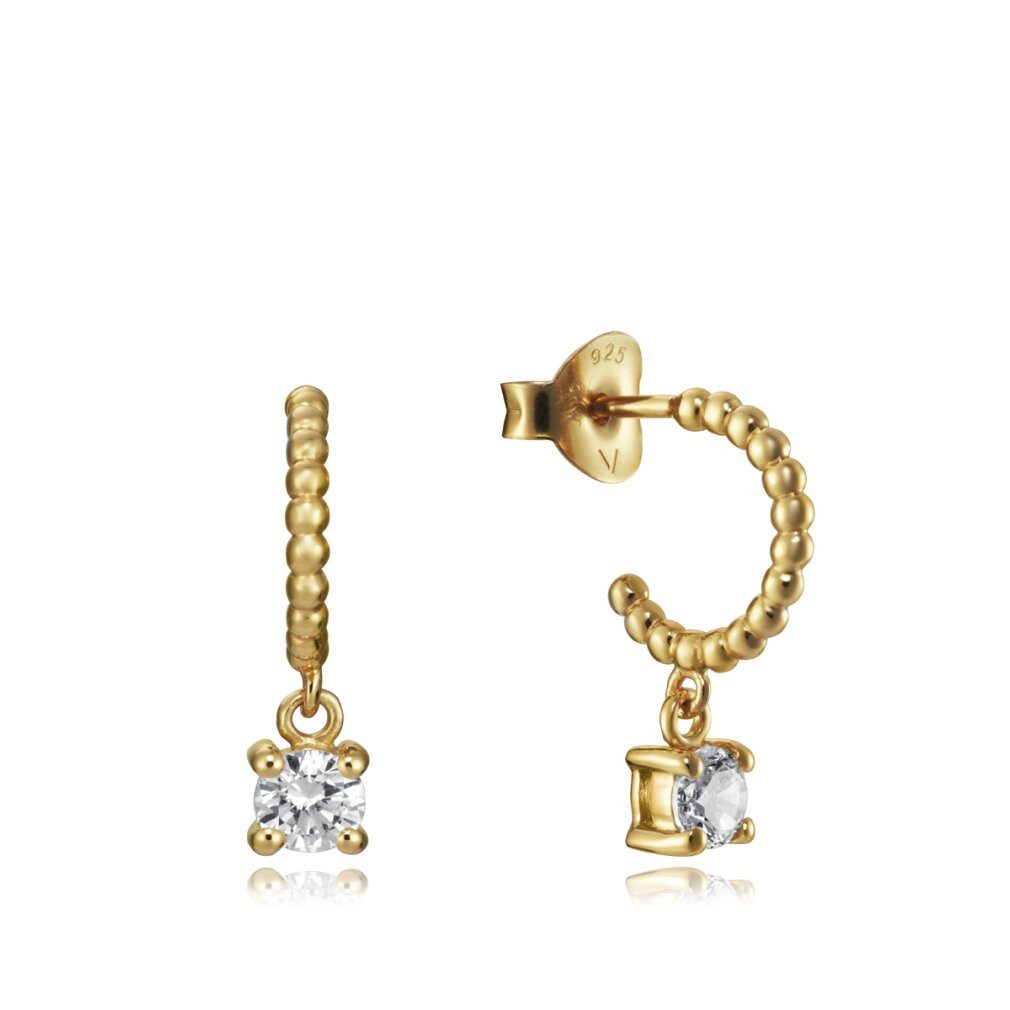 Viceroy Paar Ohrstecker Charming gold-plated earrings with zircons Popular 7125E100-38