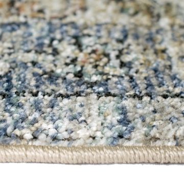 Teppich Kurz Fransiger Teppich in mehrfarbig, TeppichHome24, rechteckig, Höhe: 15 mm