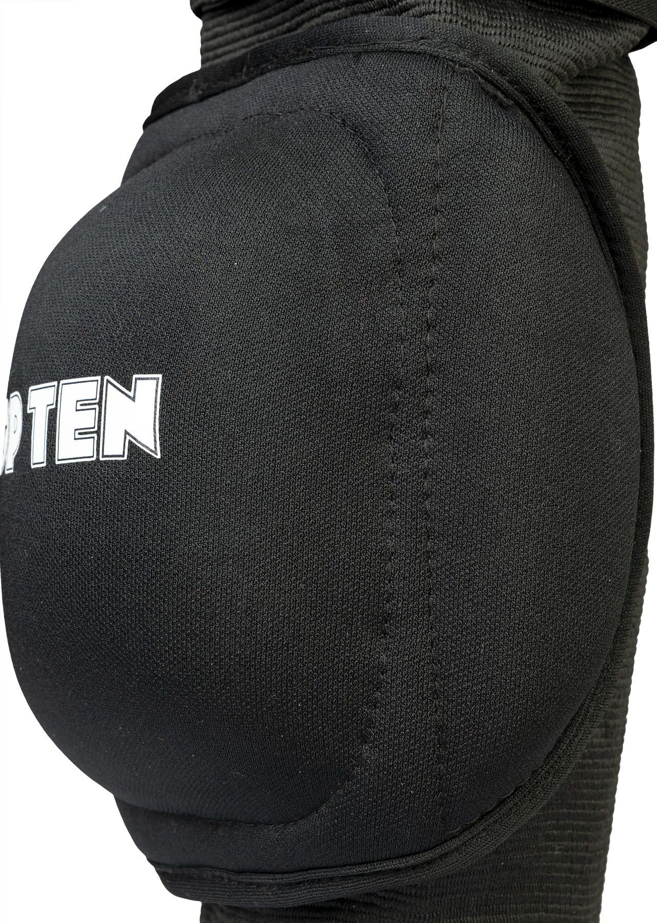 Top Ten Bandage Ellbogenschutz Bump MMA Ellbogenschoner Schützer Ellbogenbandage Bandage mit Polster (schwarz, 1 Paar), Kampfsport, Ballsport, Thaiboxen, Turnen