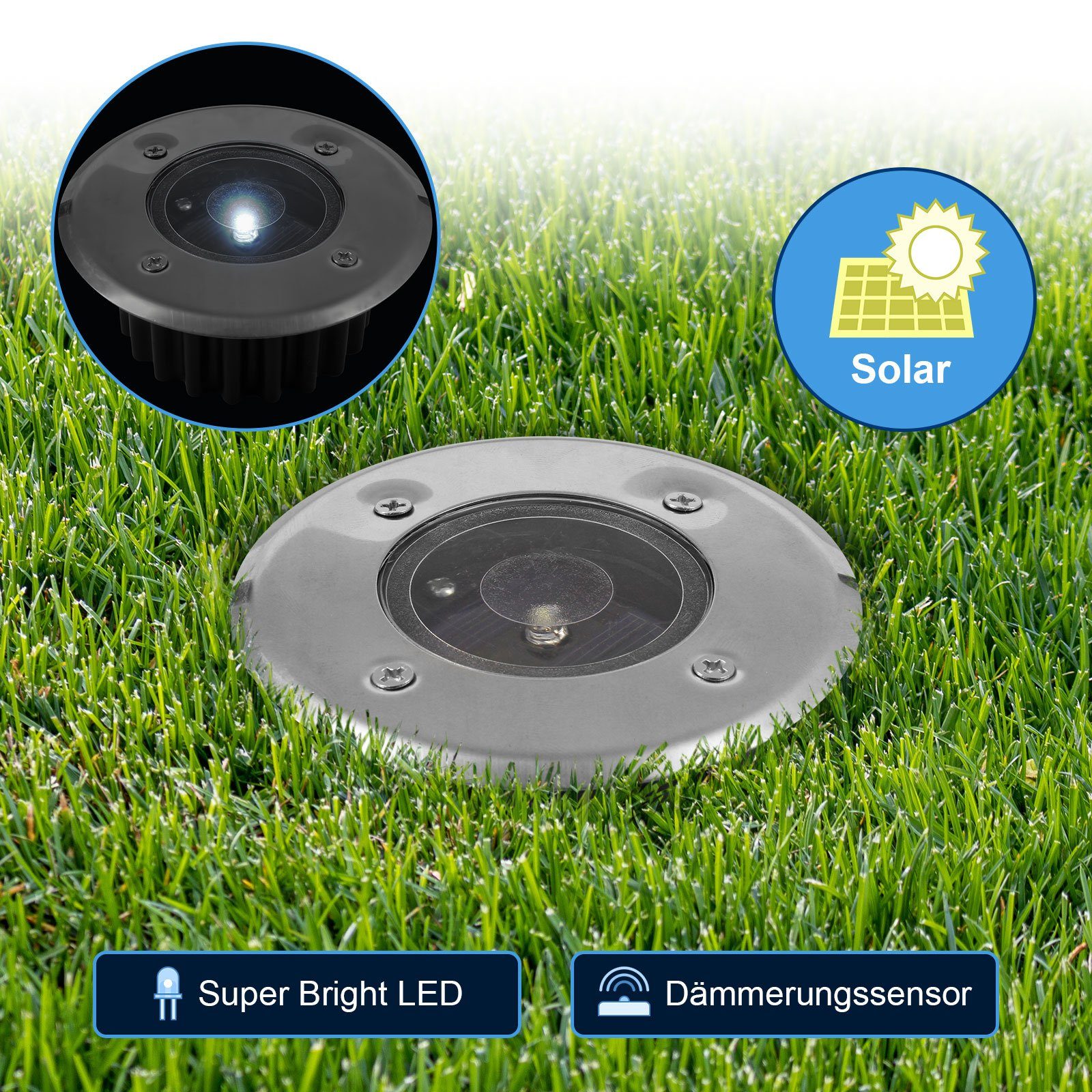Alma Garden LED Gartenleuchte Solarleuchten für günstig online kaufen