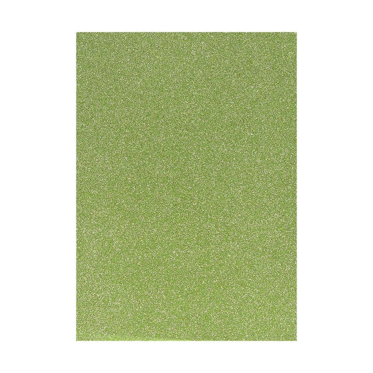 itenga Moosgummi Glitzer Moosgummi Platte - DIN A4 - HELLGRÜN - 1 Bogen