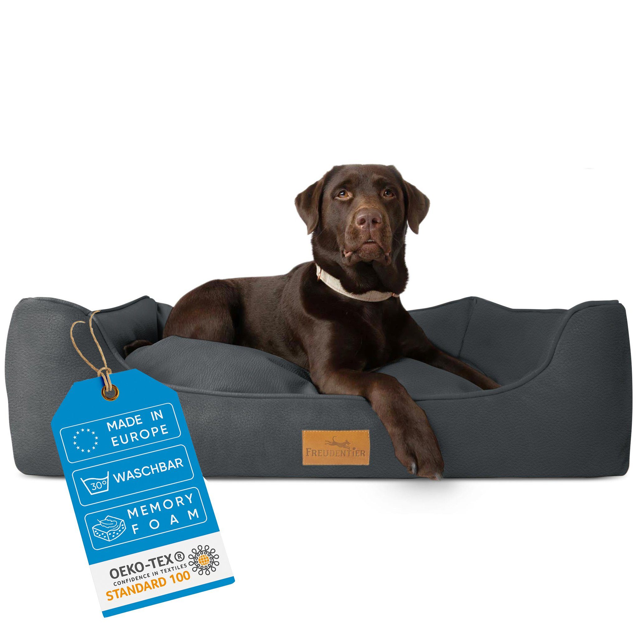 Freudentier Hundekorb Orthopädisches Hundebett mit Memory Foam, Made in EU