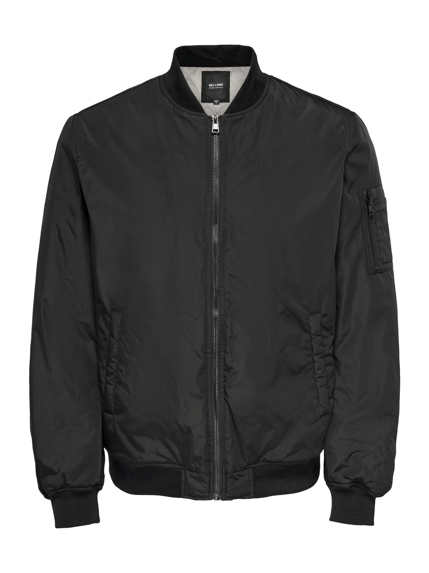 ONLY & SONS Funktionsjacke 2026-6 WINTER (NOOS) (VD) schwarz,Outdoor,Polyester,Unifarben,Stehkragen,Lang,Gerade