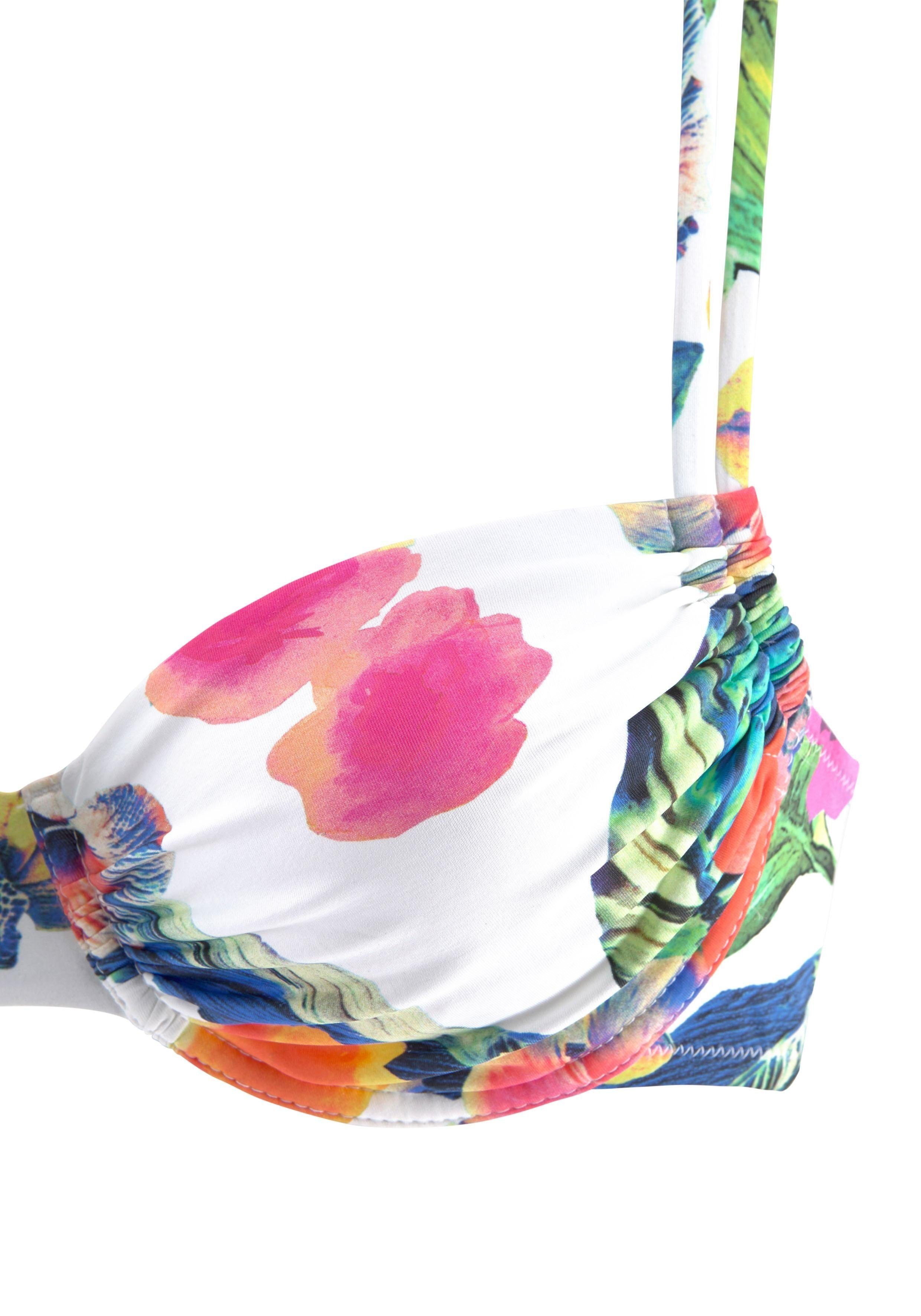 LASCANA Bügel-Bikini sommerlich weiß-bedruckt bedruckt