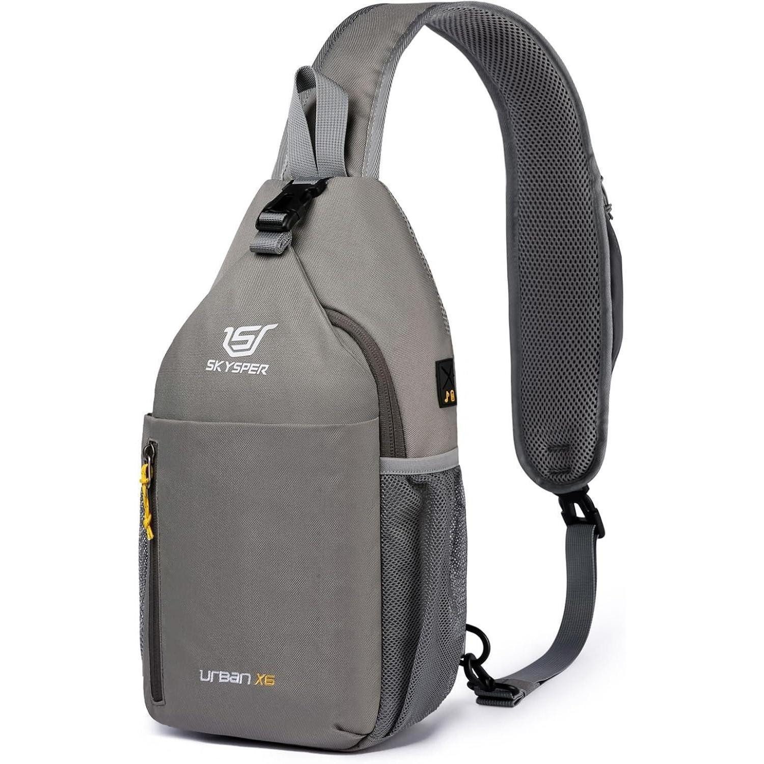 Umhängetasche Schultertasche Brusttasche Crossbody Wasserfest Urbanx6-khakigrau