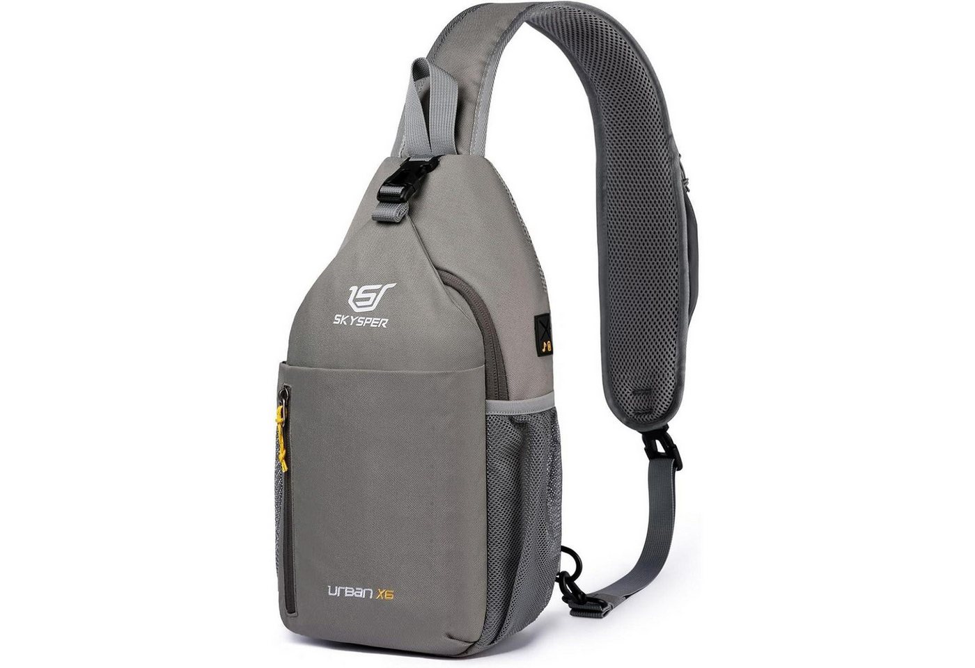 LuxusKollektion Umhängetasche Schultertasche Brusttasche Crossbody Wasserfest Urbanx6-khakigrau