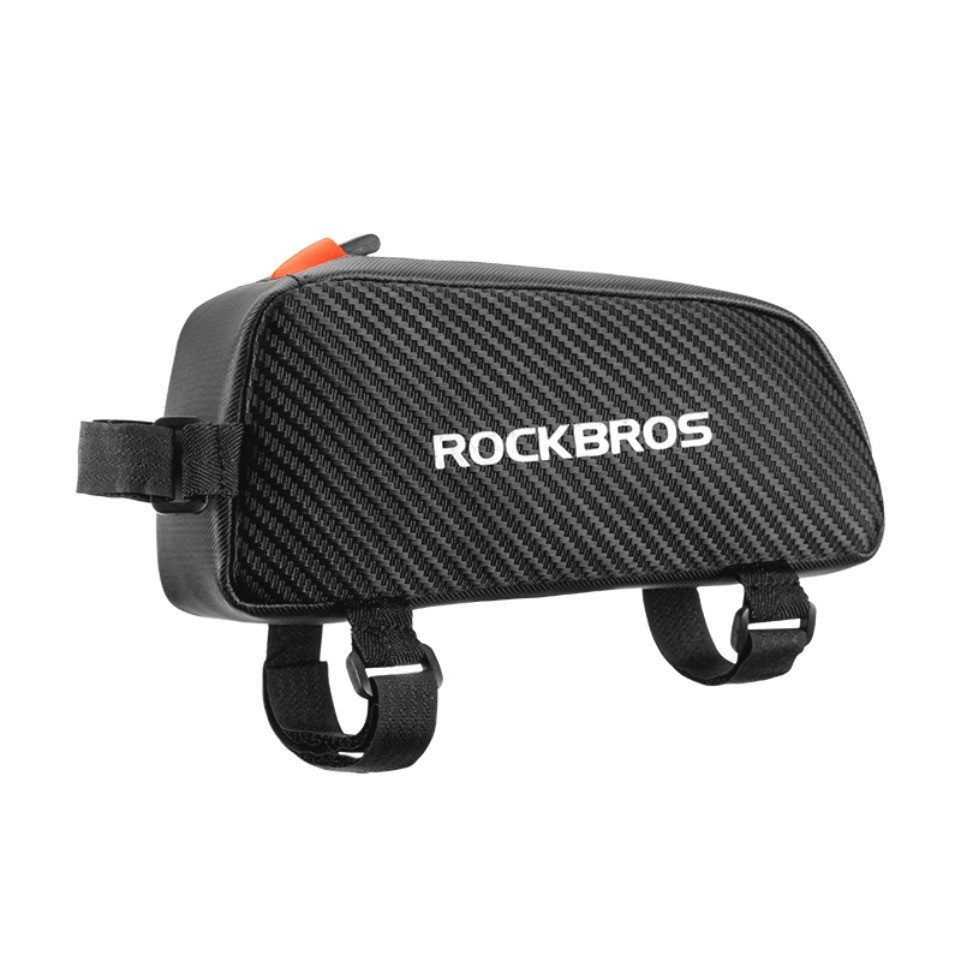 ROCKBROS Fahrradtasche Fahrrad Rahmentasche 1L – Wasserdicht, Reflektierend, Schwarz