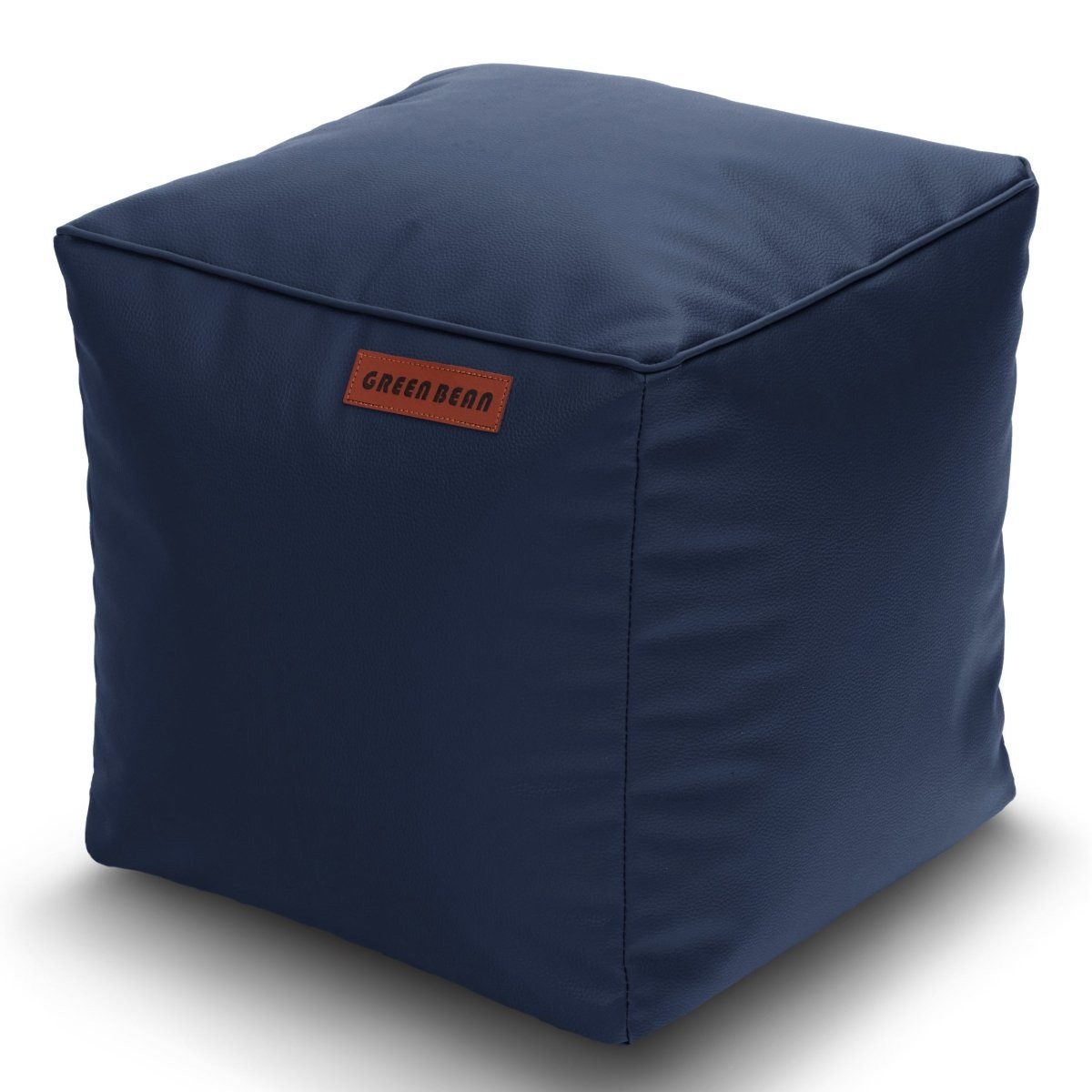 Green Bean Pouf Sitzsack-Hocker Kunstleder Cube eckig (40x40x40cm EPS Perlen Füllung abwaschbarer Bezug, Indoor & Outdoor, Sitzwürfel Sitzkissen Hocker Sitzhocker), die ideale Ergänzung zum Sitzsack