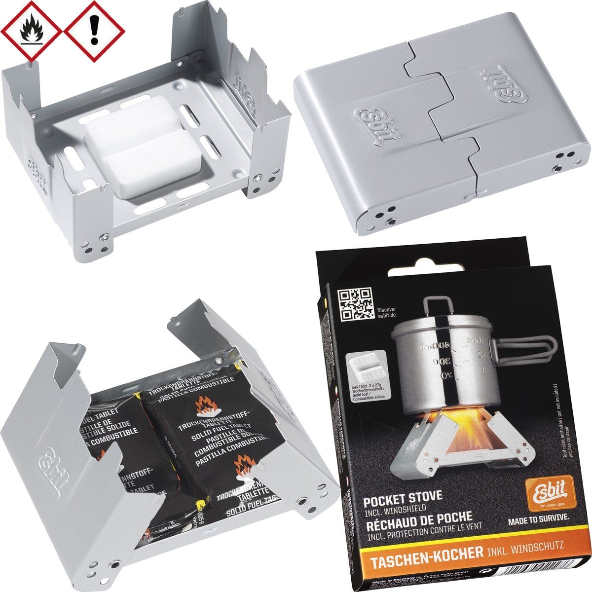 Esbit Gaskocher Esbit Taschenkocher mit Brennstoff