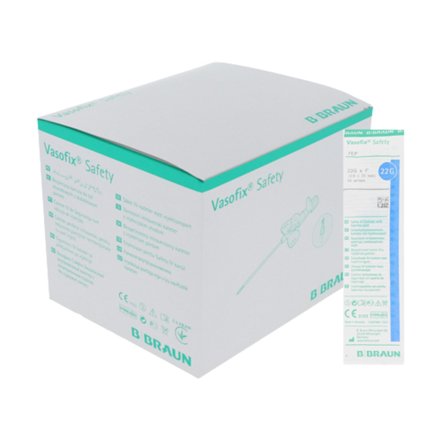 B. Braun Absaugspritze Vasofix® Safety FEP einzelne Kanüle - G22 0,9x25mm