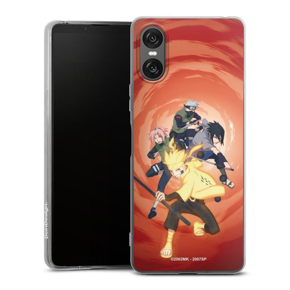 DeinDesign Handyhülle Naruto Shippuden Sasuke Sakura Naruto Team 7, Sony Xperia 10 VI Silikon Hülle Bumper Case Handy Schutzhülle