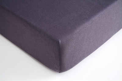 Spannbettlaken Exclusive bis 25 cm Steghöhe, Hometex Premium Textiles, Jersey, Gummizug: rundum, 100% Baumwolle, Premium Qualität 160 g/m²