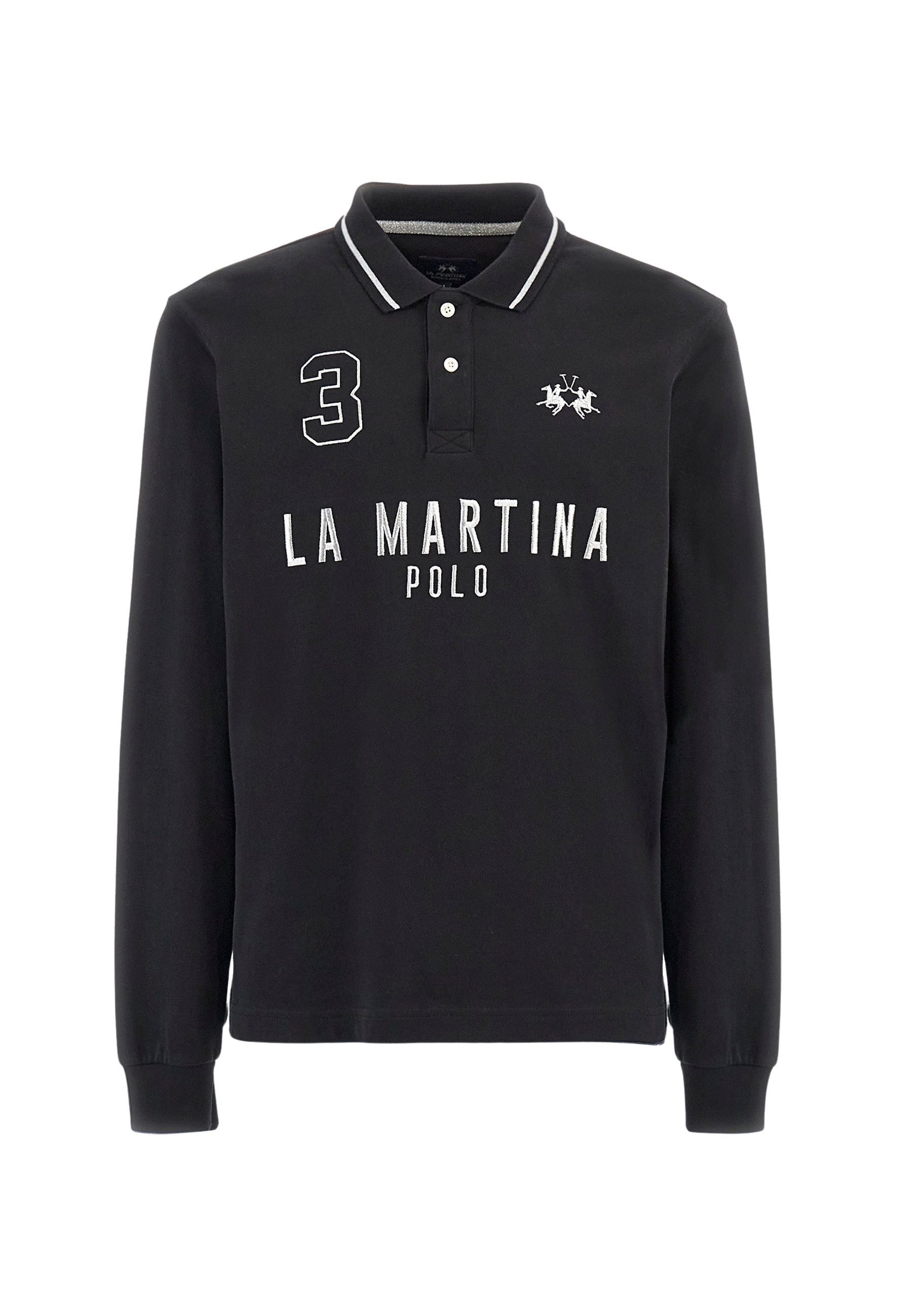 La Martina Poloshirt Poloshirt Langarmshirt mit Polokragen (1-tlg., 1)