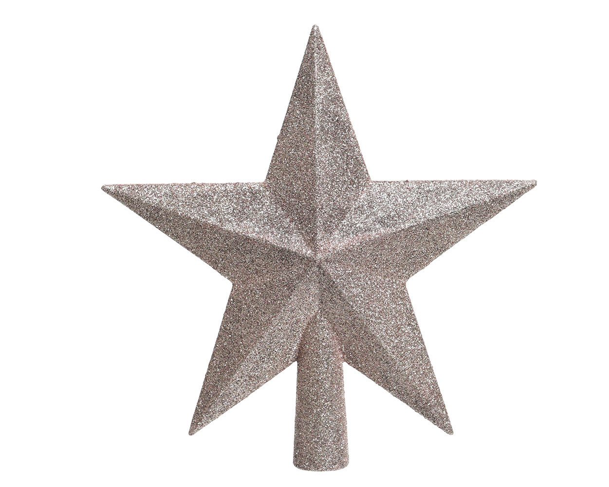 Kaemingk Christbaumspitze, Christbaumspitze Stern mit Glitzer 19cm Kunststoff, rosa