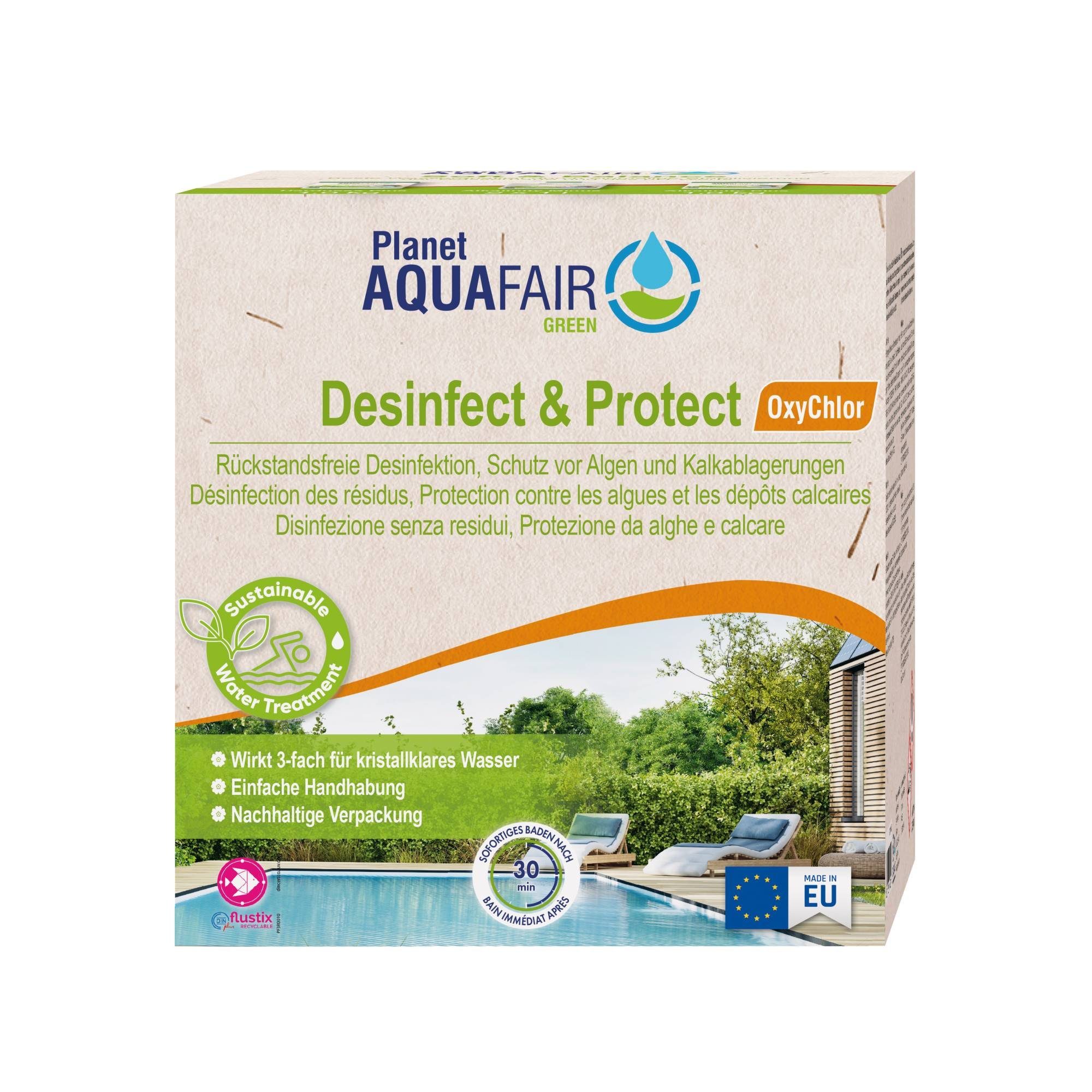 Planet Aquafair Green Обслуживание бассейна Desinfect & Protect - OxyChlor