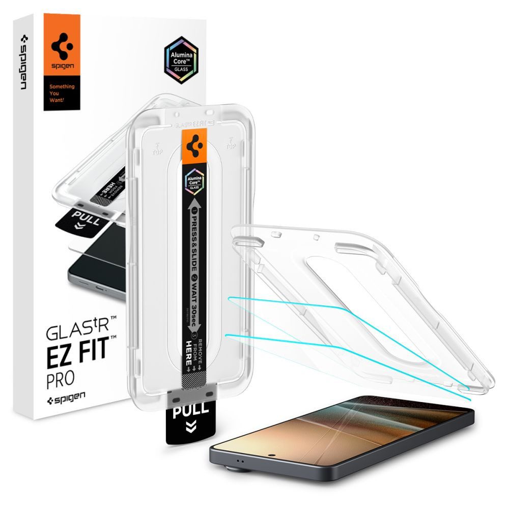 Spigen Displayschutzglas 2 x Glas Tr Ez Fit Pro Antireflex-Schutz für Samsung Galaxy S26 Ultra für Samsung Galaxy S26 Ultra, 2er-Pack (inkl. EZ Fit Montagerahmen), Maximaler 9H Kratzschutz mit EZ Fit Pro Montagerahmen