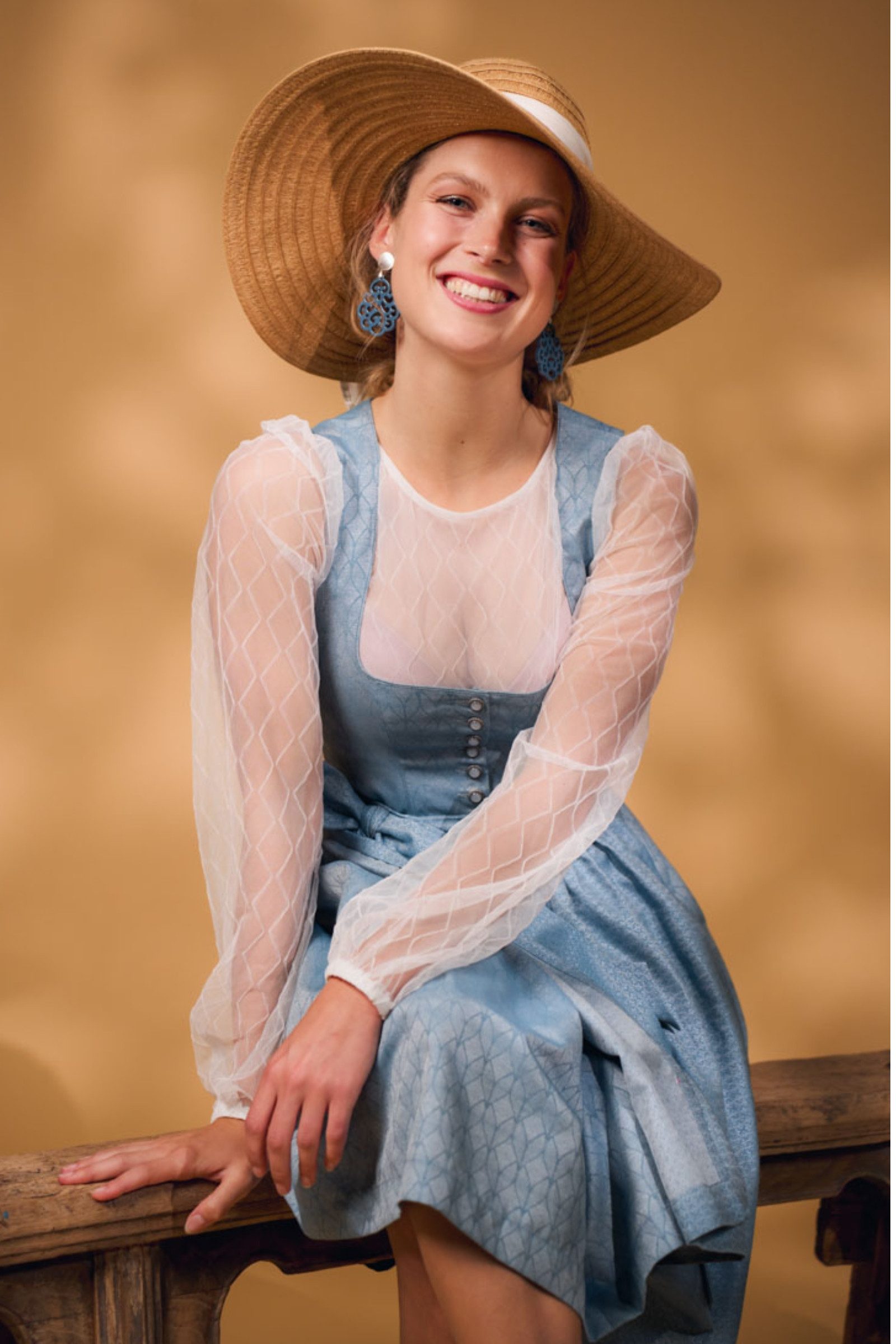 MarJo Dirndlbluse Dirndlbluse - IVANA-SARAH - offweiß, schwarz