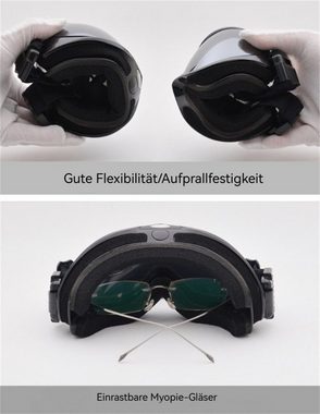 Dekorative Skibrille Skibrille UV-Schutz, Snowboardbrille, Schutzbrille Für Erwachsene, (1-St), UV Schutz, mit praktischer Anti-Beschlag-Beschichtung