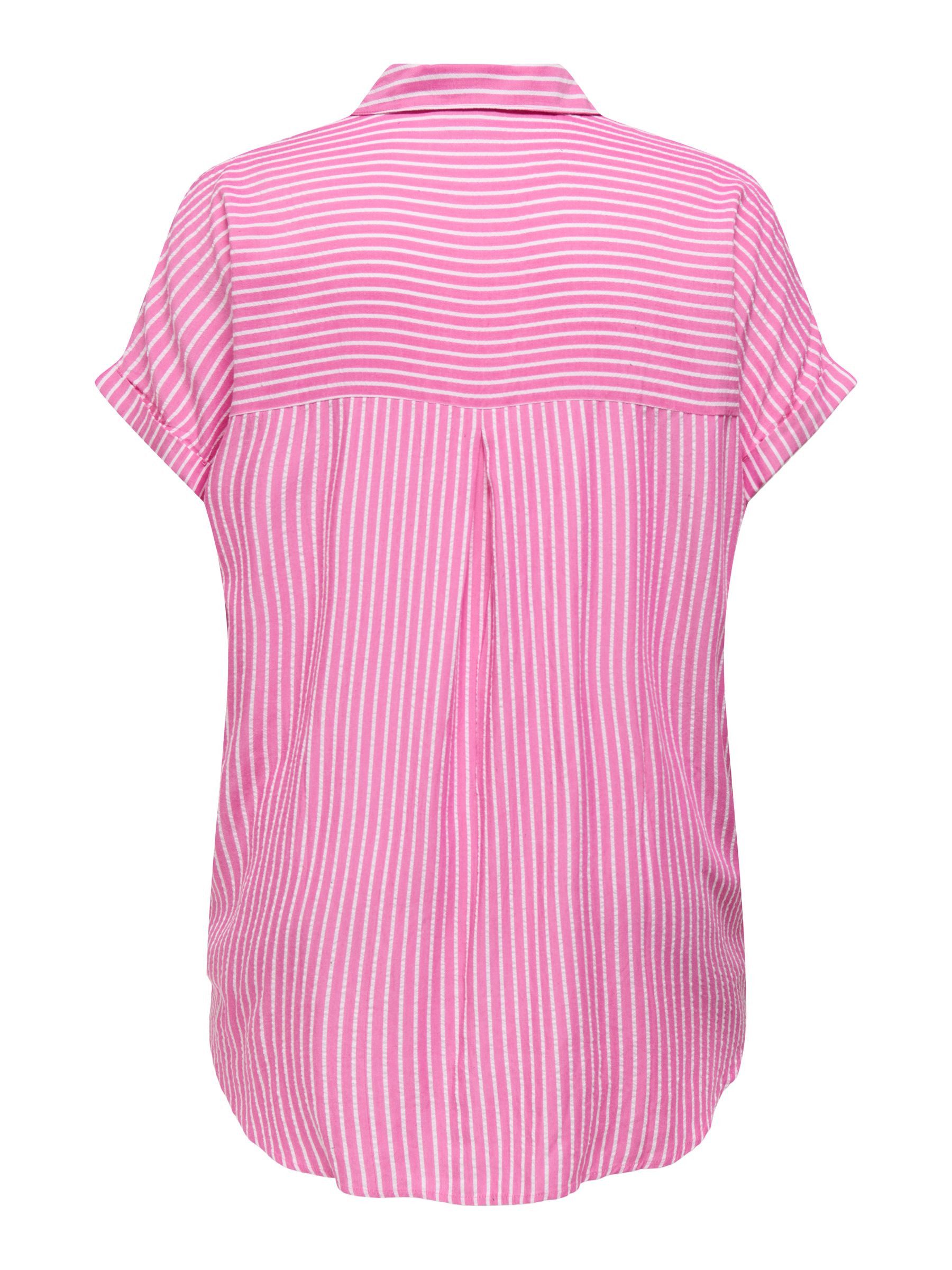 ONLY CARMAKOMA Blusenshirt Gestreiftes Kurzarm-Design mit günstig online kaufen
