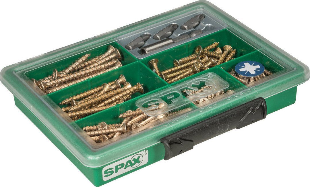 Holzbauschraube Spax Sortimentskasten Senkkopf Stahl PZ inkl. Bits