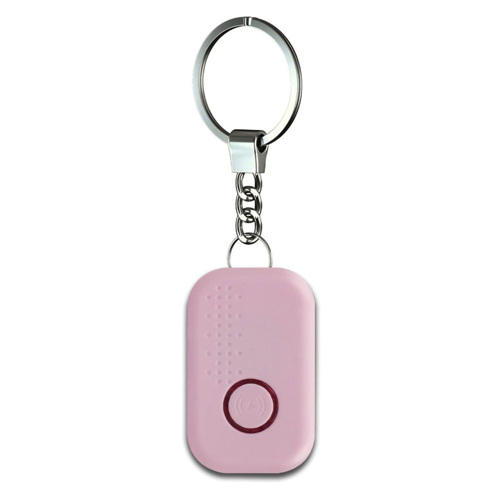 GelldG Schlüsselfinder, Smart Tracker Tag, Wasserdicht, Austauschbarer Akku GPS-Tracker Rosa