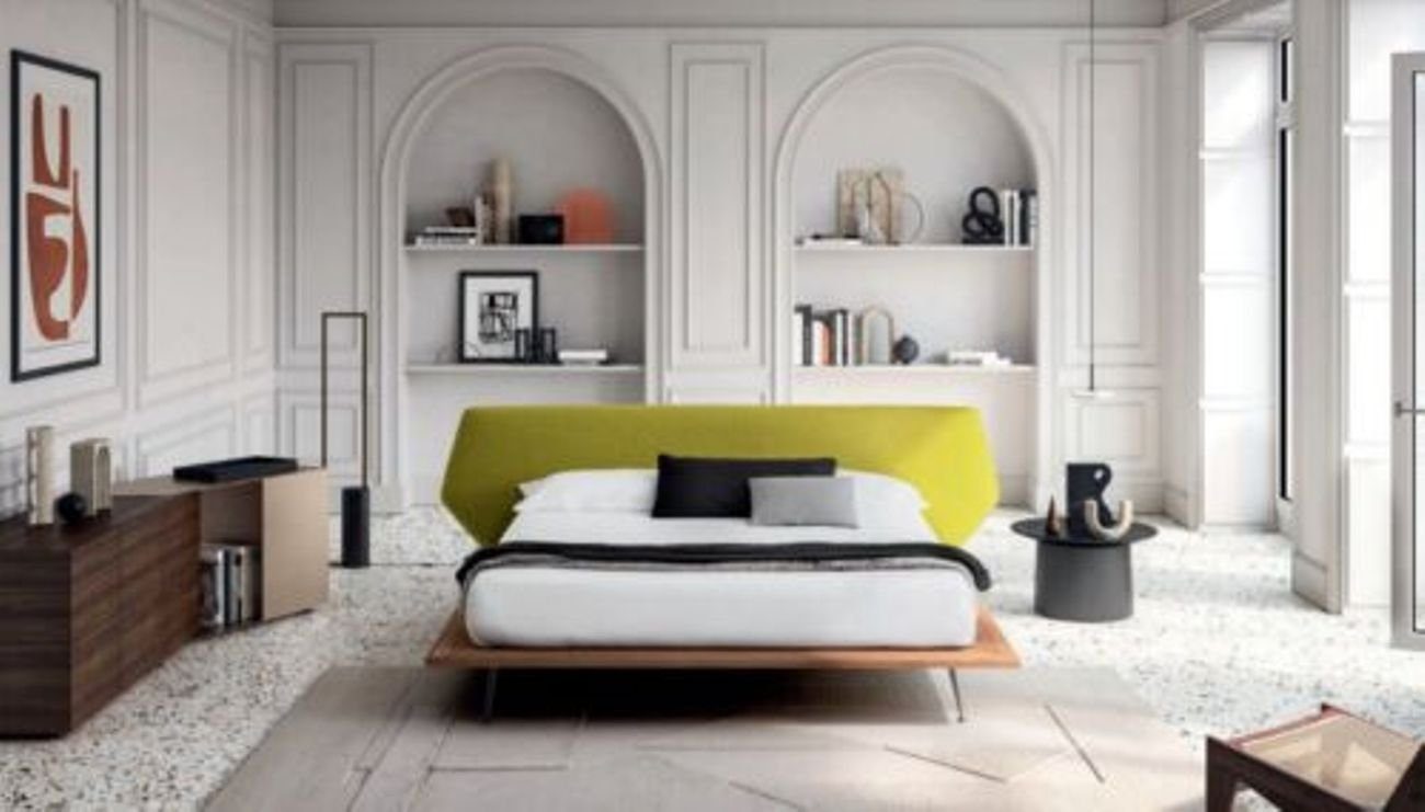 JVmoebel Bett, Design Bett Polster Luxus Doppel Betten Ehe 180x200cm Schlaf Zimmer