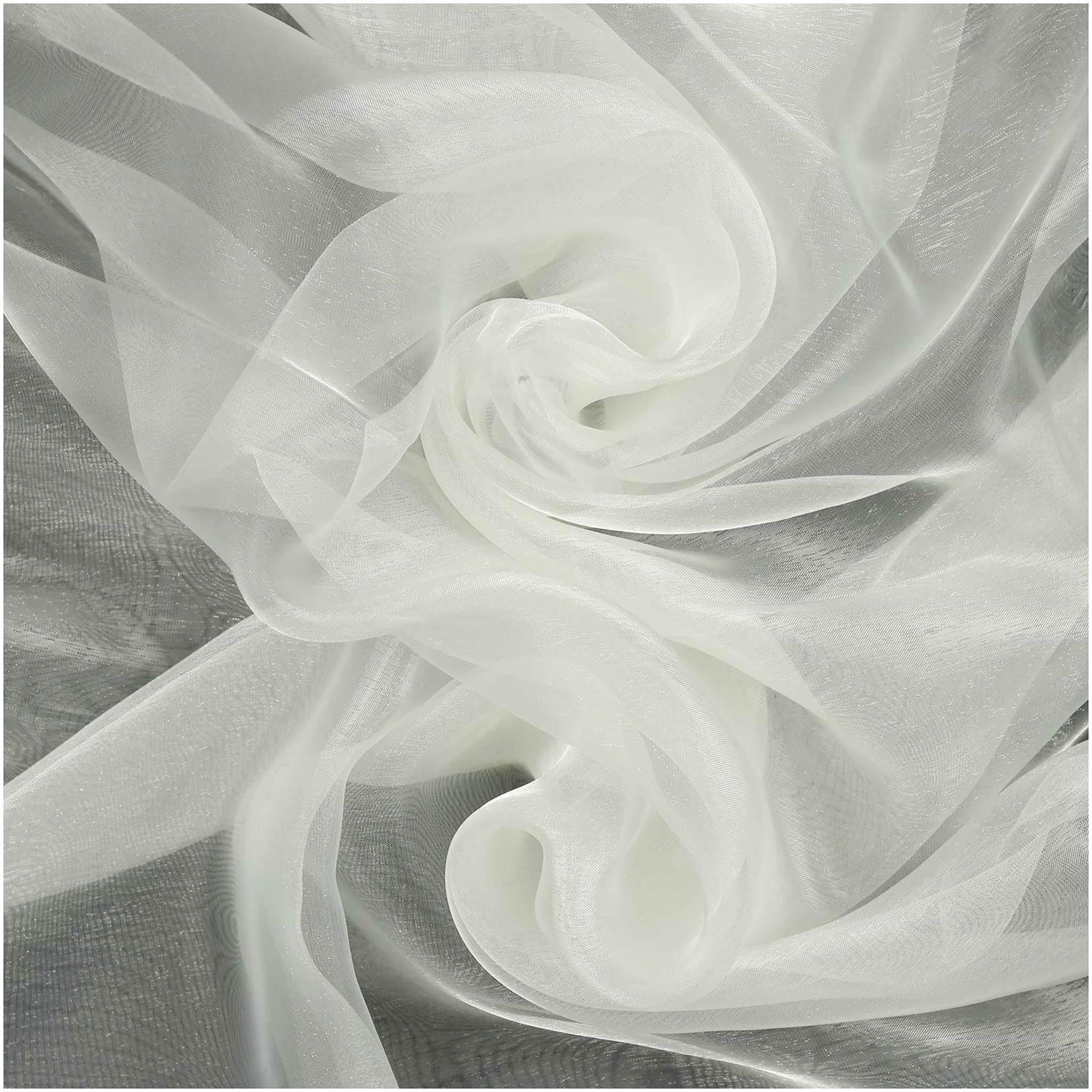 maDDma Stoff Organza Tüll Kostümstoff Chiffon Floristik 1 x 1,4 m Meterware, milchweiß