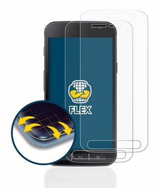 BROTECT Full-Screen Schutzfolie für Samsung Galaxy Xcover 4, Displayschutzfolie, 2 Stück, 3D Curved klar