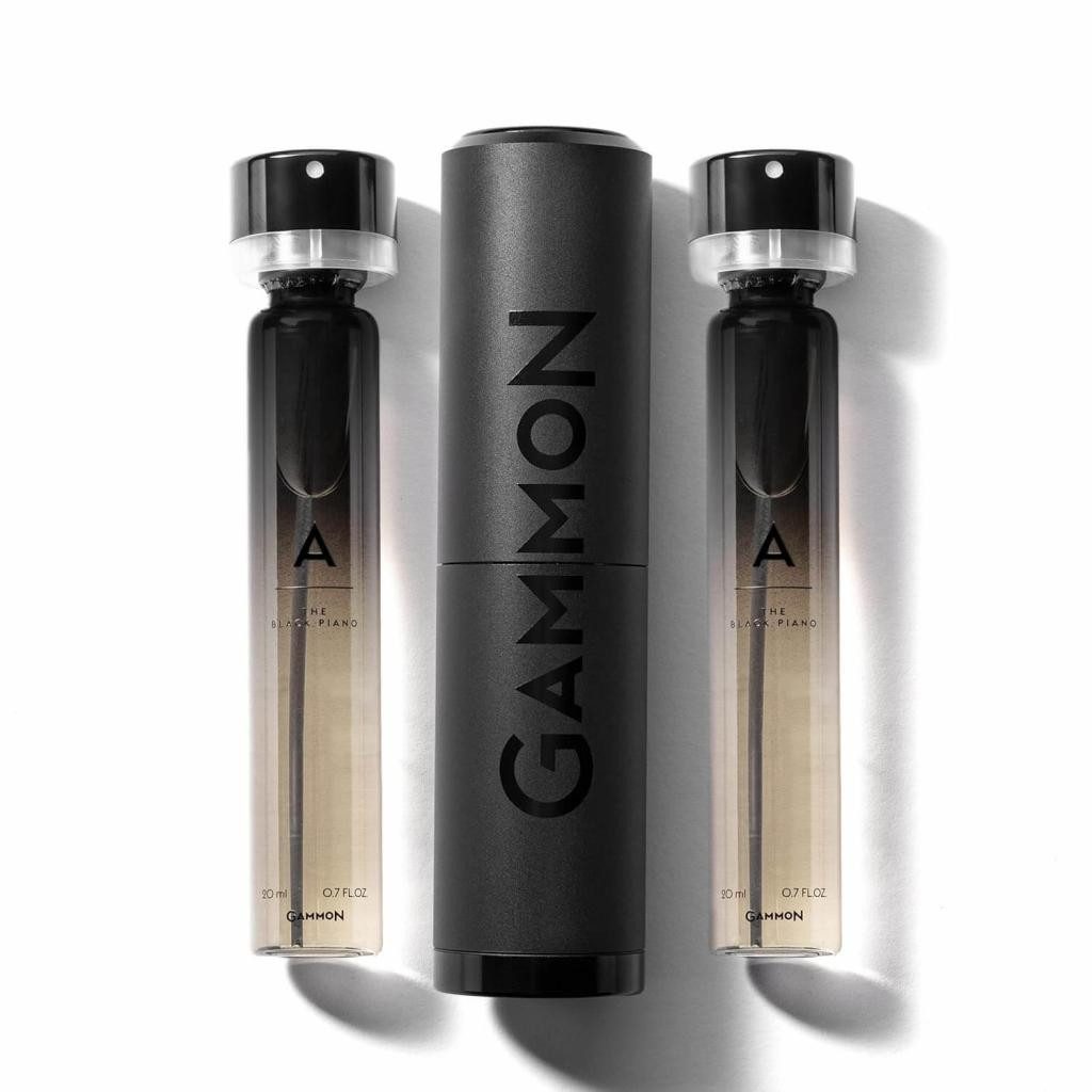 GAMMON Eau de Parfum GAMMON 9014 Black Piano Herrenduft Set, holzig-süß, 20% Parfum-Öl, 1-tlg., Je nach Ausführung ein unterschiedliches Duftensemble