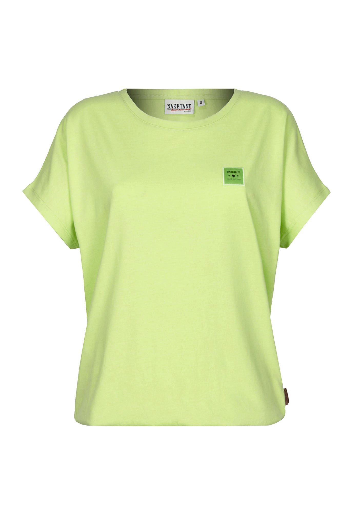 naketano T-Shirt Baumwolle Rundhals Kurzarm Streetwear Basic Sommershirt Damen (1-tlg) weich, bequem, casual, vegan, unifarben, gerader Schnitt, Alltag