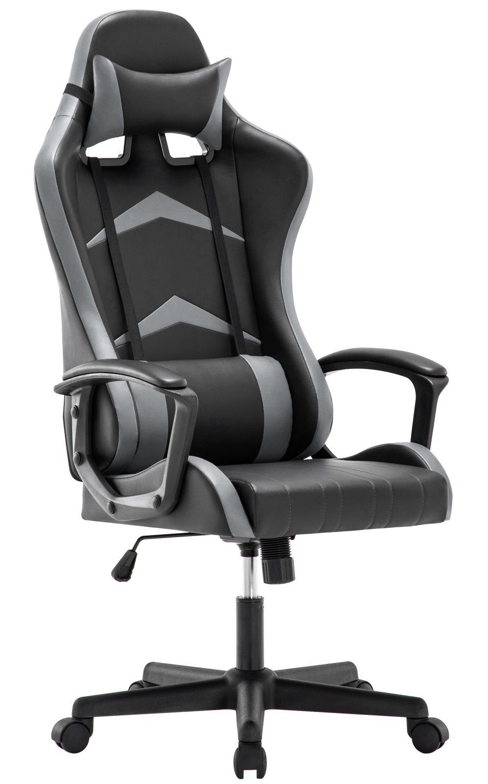 Intimate WM Heart Gaming-Stuhl Verstellbarer Ergonomischer Schreibtischstuhl mit hoher Rückenlehne grau