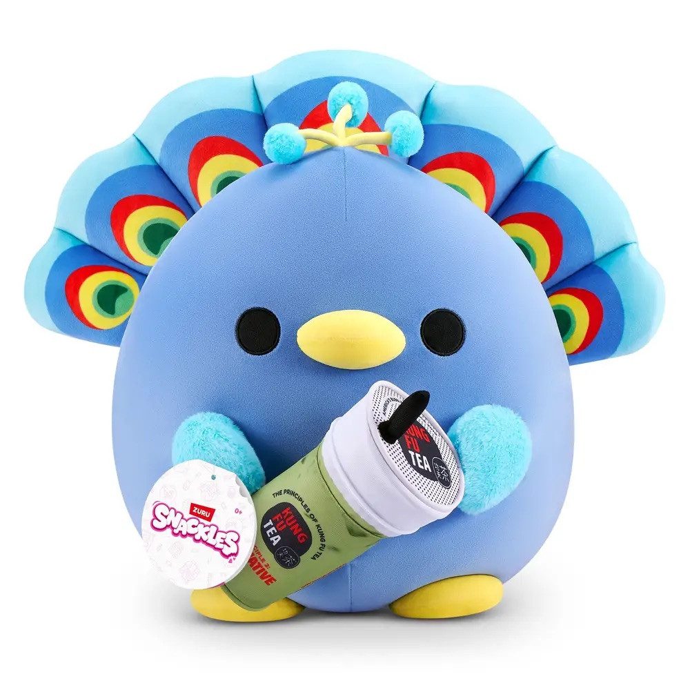 ZURU Plüschfigur ZURU 77690V - Snackles Pfau Levi mit Kung Fu Tea Matcha -20 cm