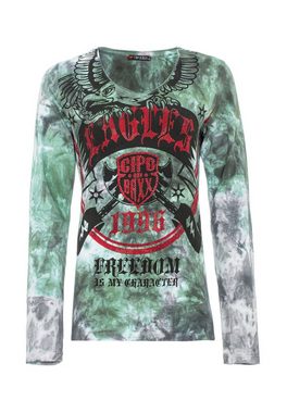 Cipo & Baxx Langarmshirt mit coolem Markenprint