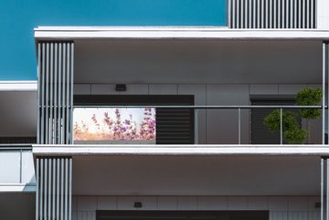 MuchoWow Balkonsichtschutz Lavendel - Nahaufnahme - Sonne - Blumen - Lila (1-St) Balkonbanner, Sichtschutz für den Balkon, Robustes und wetterfest