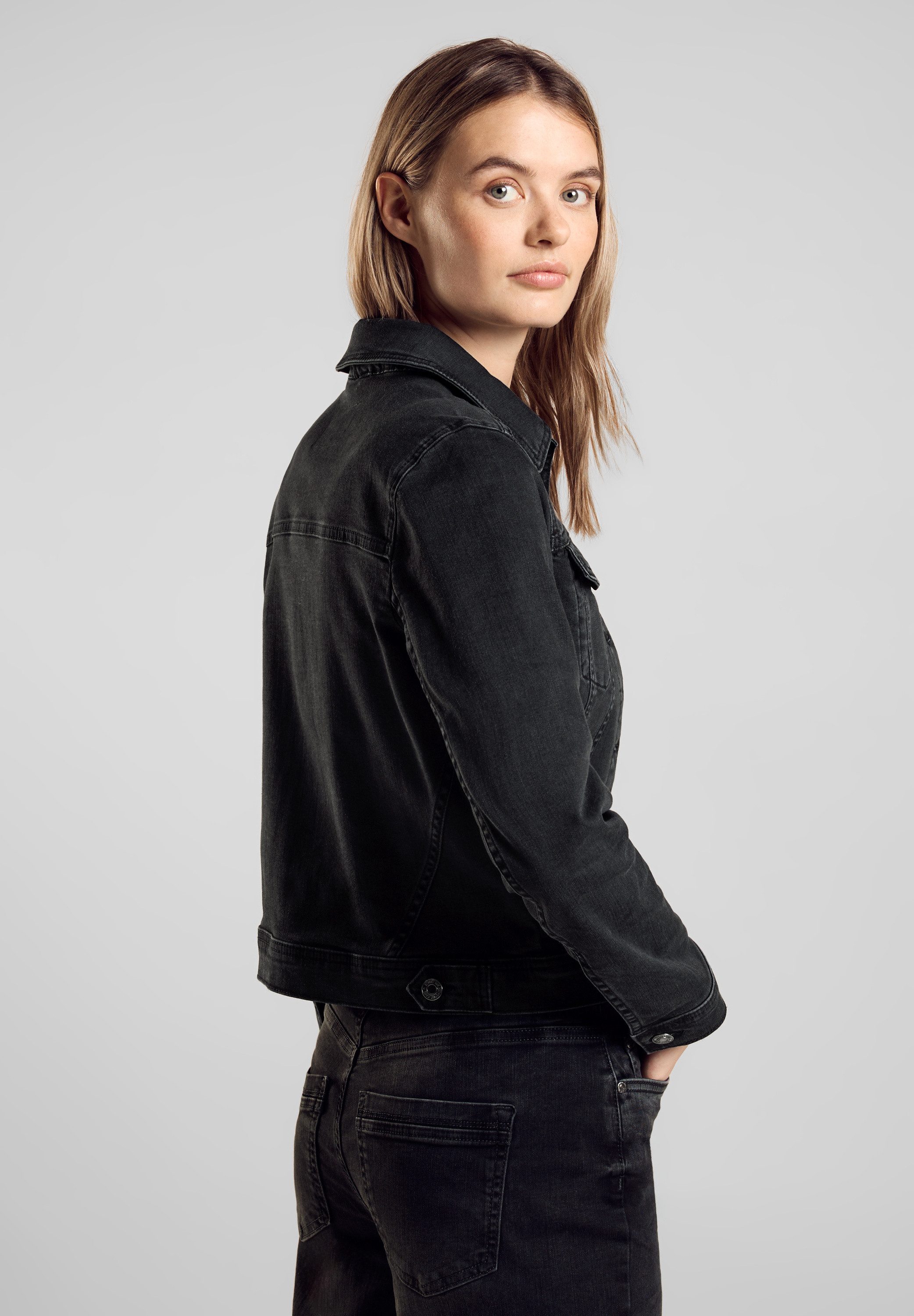 STREET ONE Jeansjacke mit Knopfleiste
