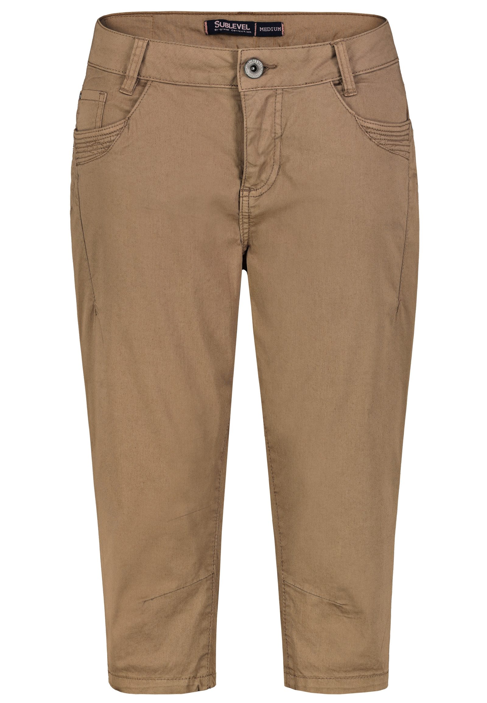 SUBLEVEL Caprihose Modisches 3/4 Chino Design mit dekorativen 5-Pocket Styl günstig online kaufen