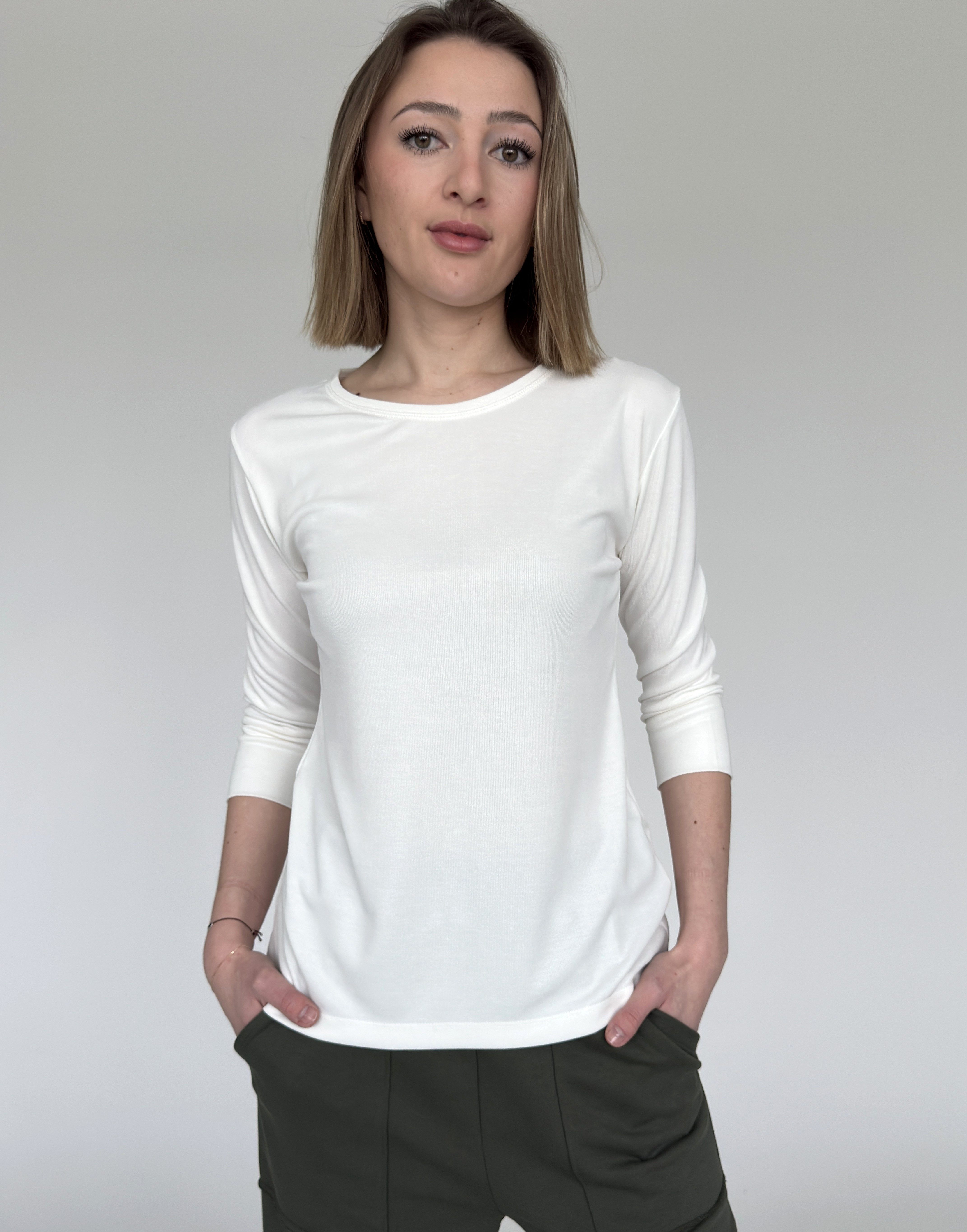 Zuckerwatte 3/4-Arm-Shirt mit Rundhalsausschnitt aus wertiger günstig online kaufen