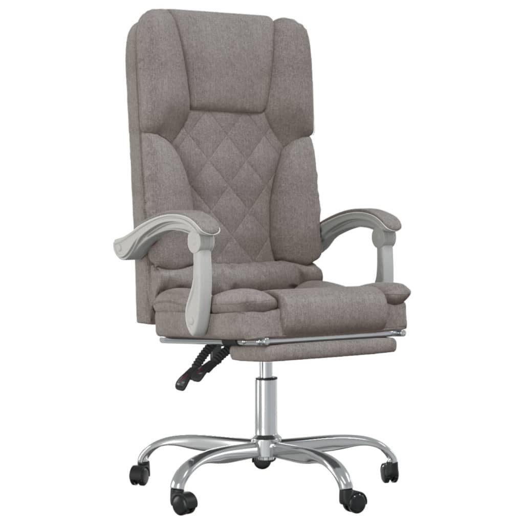 vidaXL Bürostuhl Bürostuhl mit Massagefunktion Taupe Stoff (1 St)