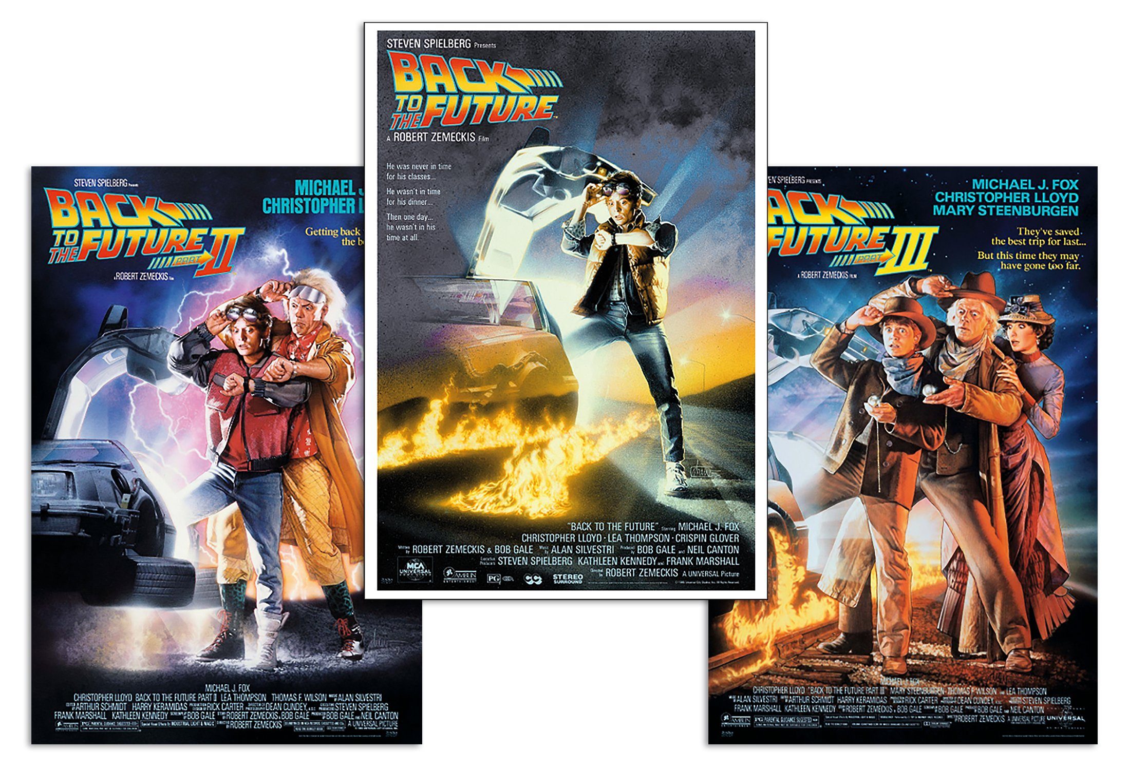 Close Up Poster Zurück in die Zukunft Poster 3er-Set Filmplakate 68,5 x