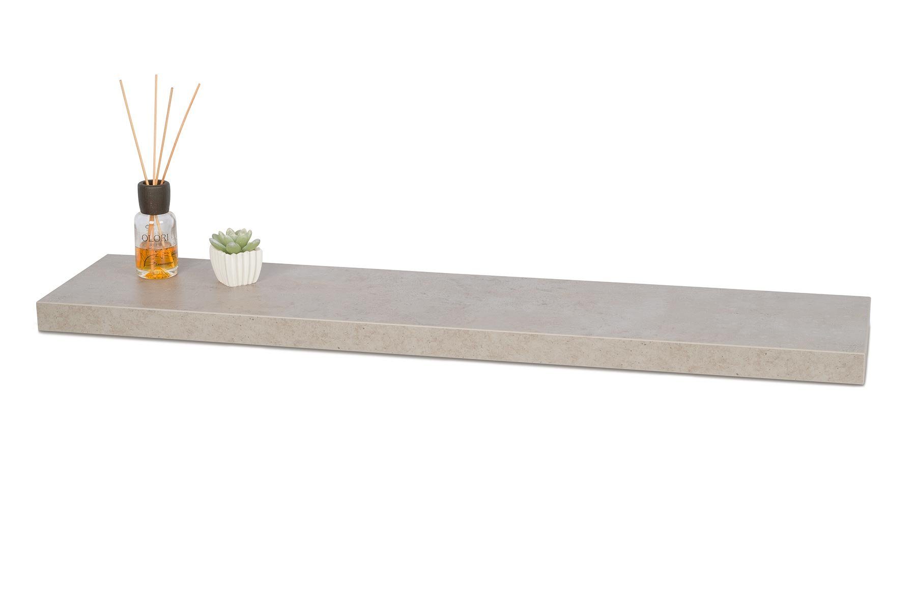 Levandeo® Wandregal, Wandboard Bobby 100cm Betonoptik günstig online kaufen