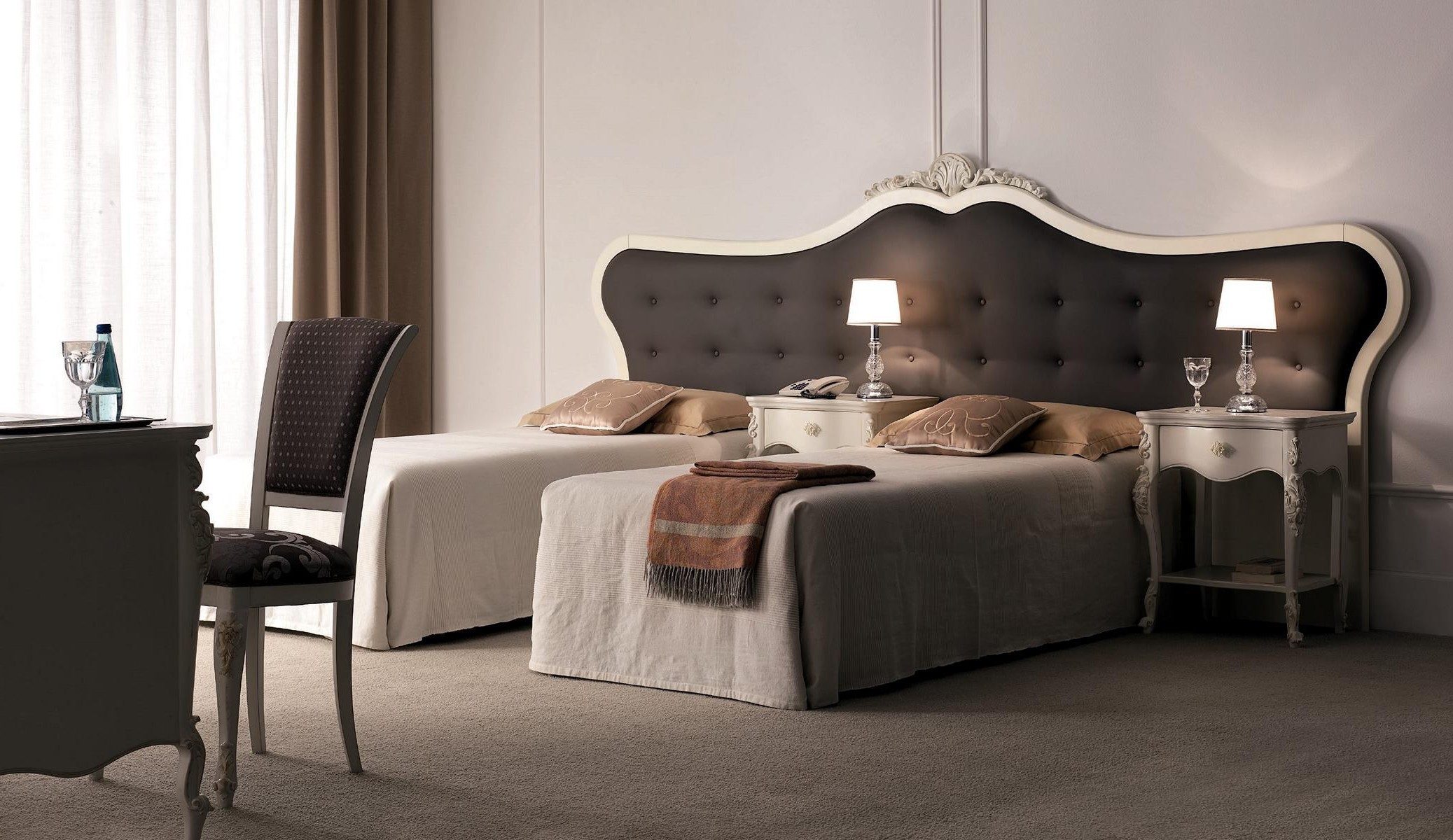 Xlmoebel Bett Luxuriöse Hotelmöbel mit elegantem Design für modernes Schlafzimmer (Hotel Einrichtung 2x Betten), Hergestellt in Europa