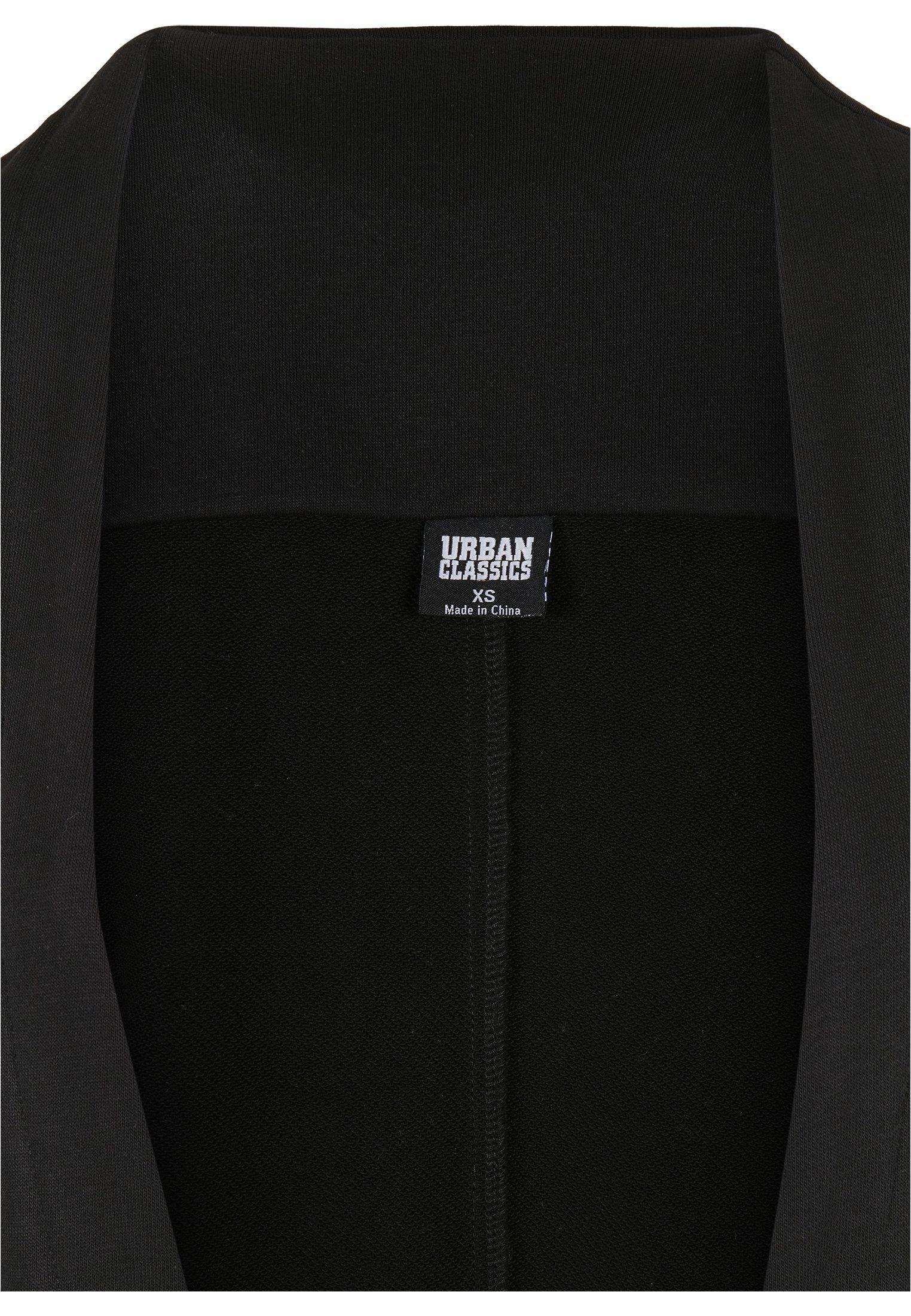 black Frauen Oversized Sweatjacke Terry URBAN CLASSICS Ladies Cardigan (1-tlg)