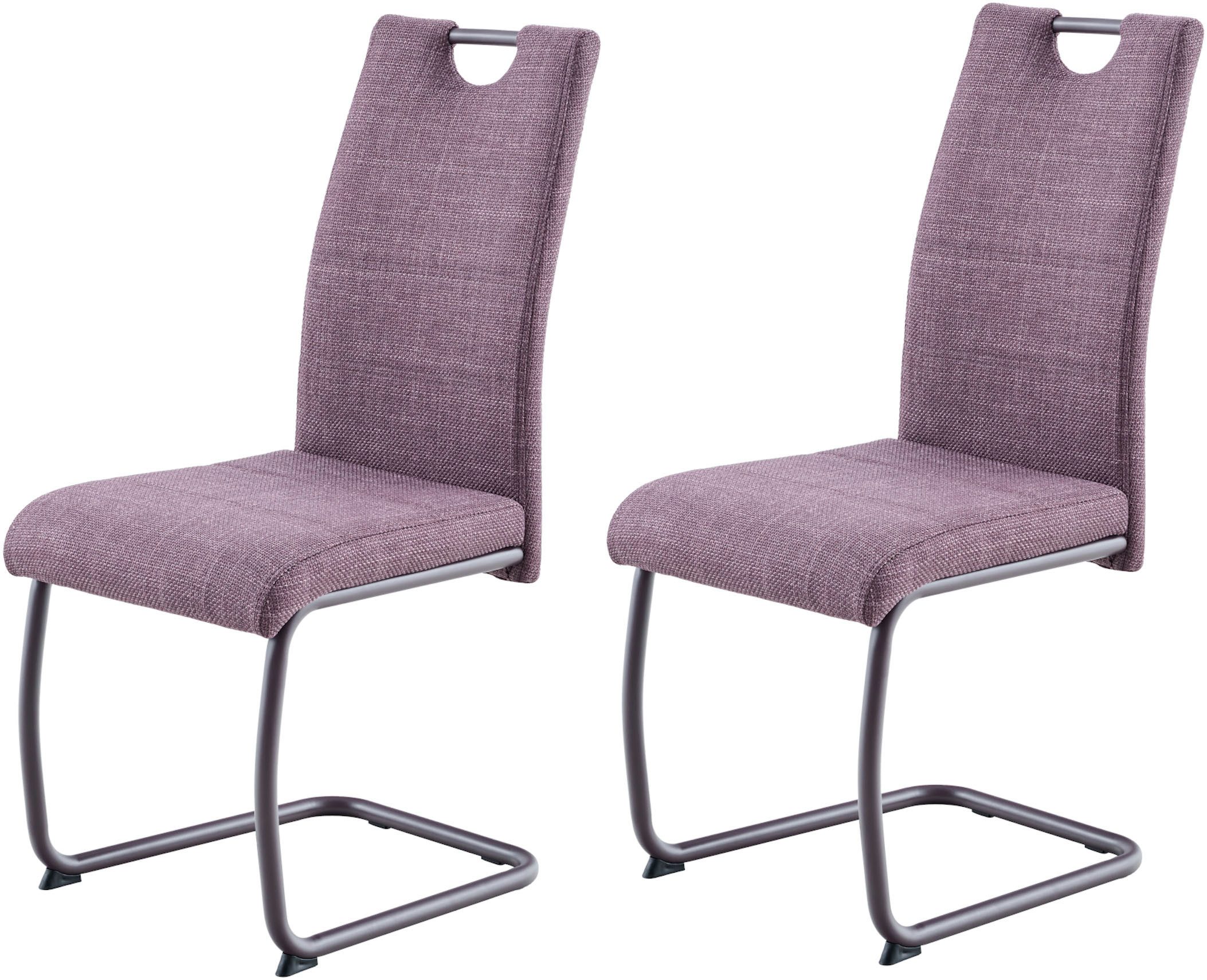 HELA Freischwinger FLORENZ (Set, 2 St), Rundrohrgestell Matching Colour, gepolstert, mit Griff