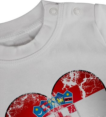 Shirtracer T-Shirt Kroatien Croatia 2024 Fussball EM Fanartikel Baby