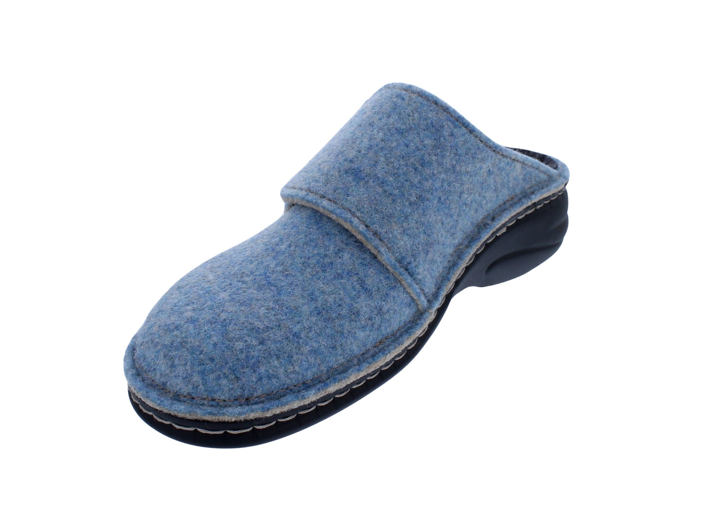 Finn Comfort Finn Comfort Goms 6569-482375, Doublefilz, Mare - Blau, Klettverschlus Pantoffel